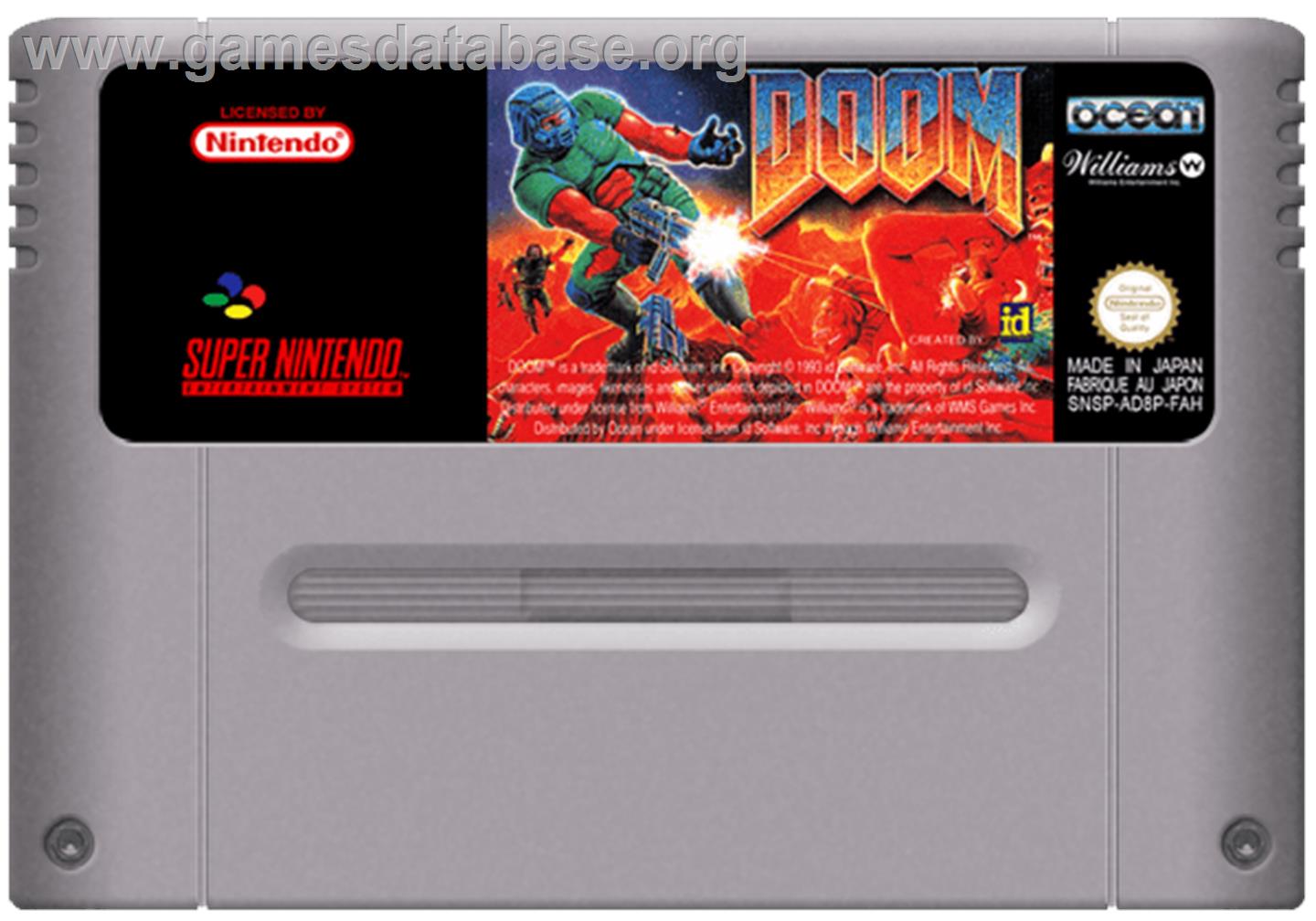 DOOM - Nintendo SNES - Artwork - Cartridge