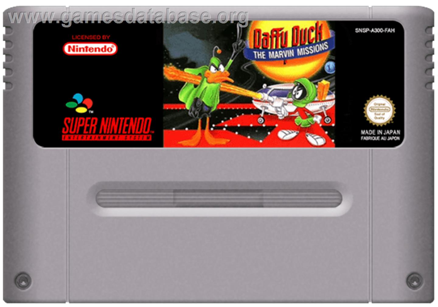 Daffy Duck: The Marvin Missions - Nintendo SNES - Artwork - Cartridge