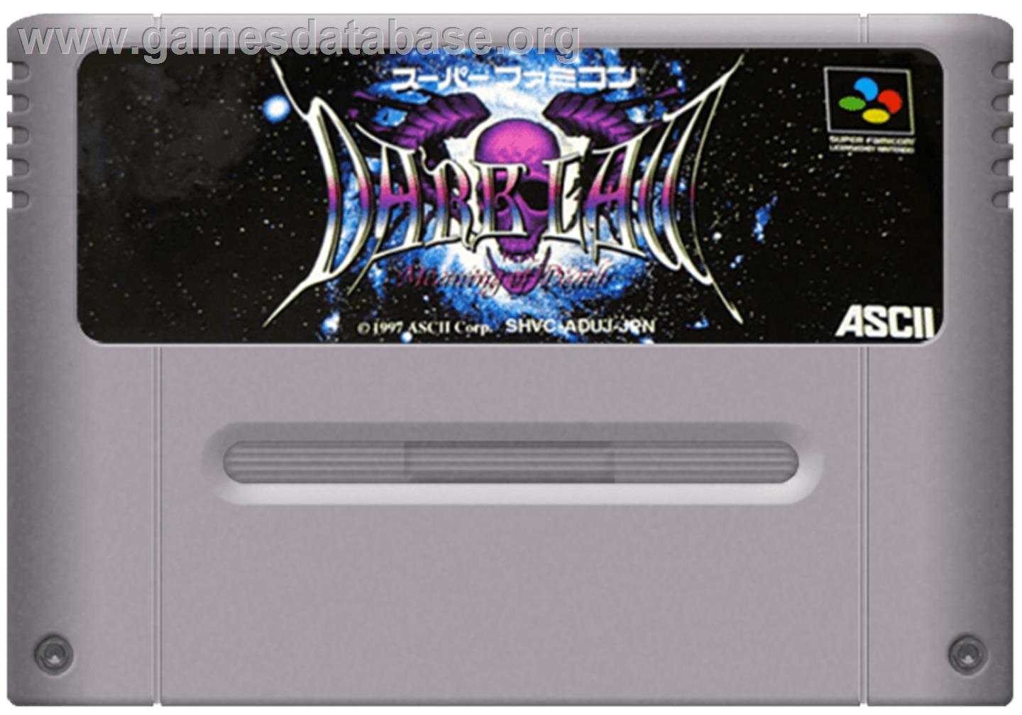 Dark Law: The Meaning of Death - Nintendo SNES - Artwork - Cartridge