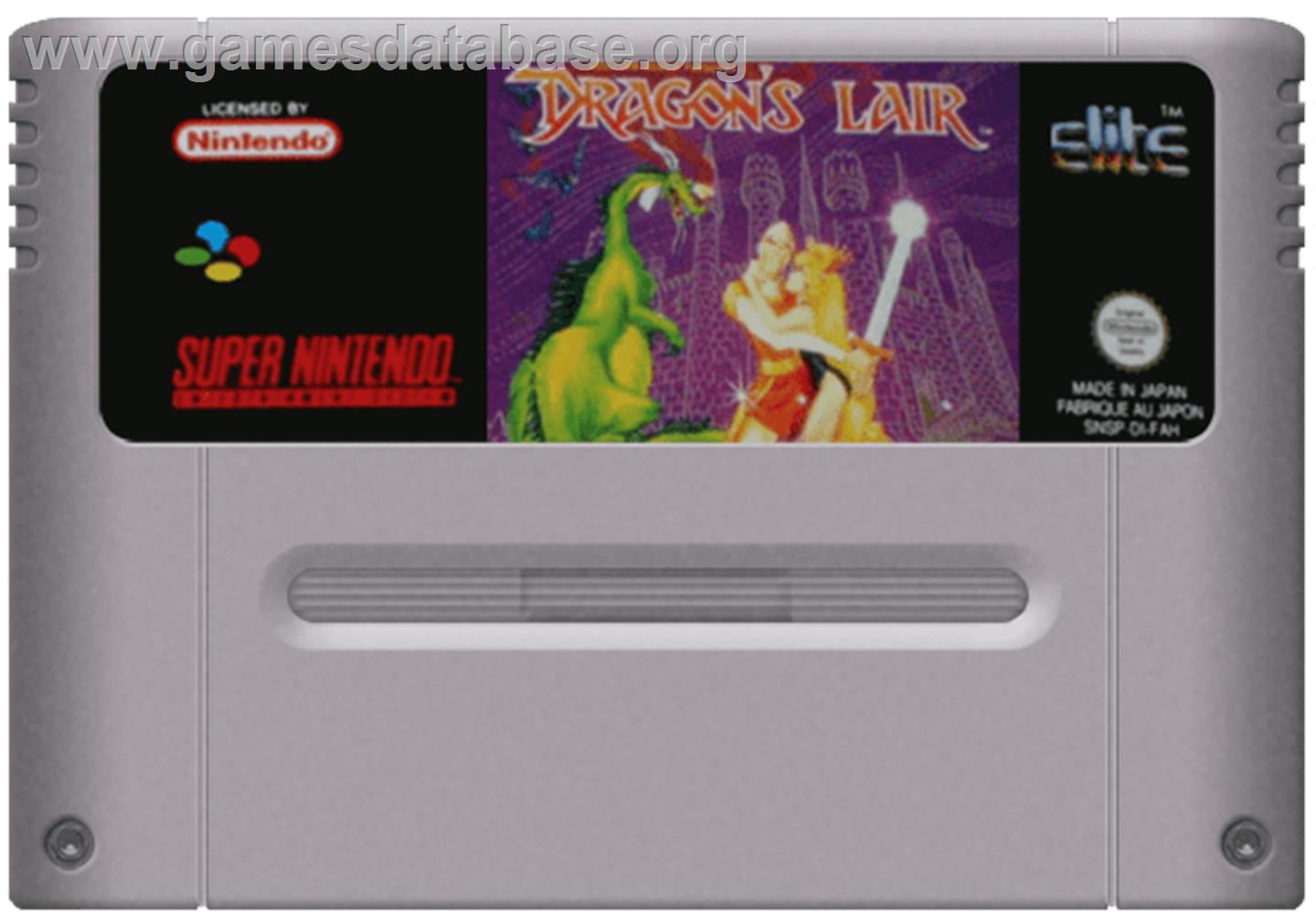 Dragon's Lair - Nintendo SNES - Artwork - Cartridge