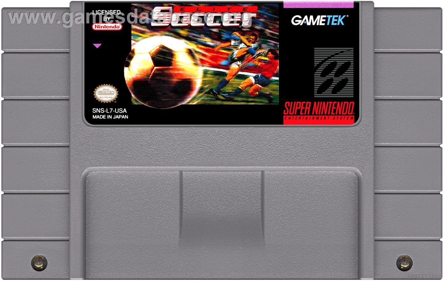 Elite Soccer - Nintendo SNES - Artwork - Cartridge
