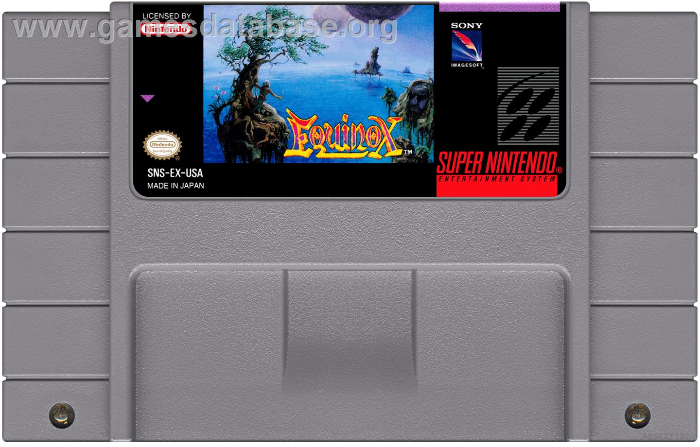 Equinox - Nintendo SNES - Artwork - Cartridge