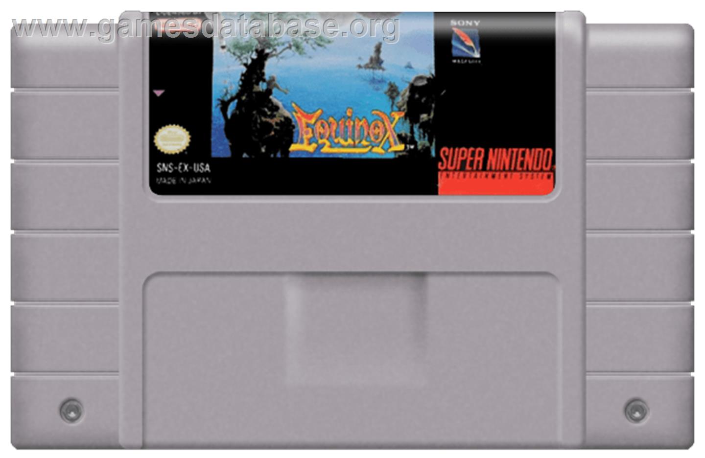 Equinox - Nintendo SNES - Artwork - Cartridge