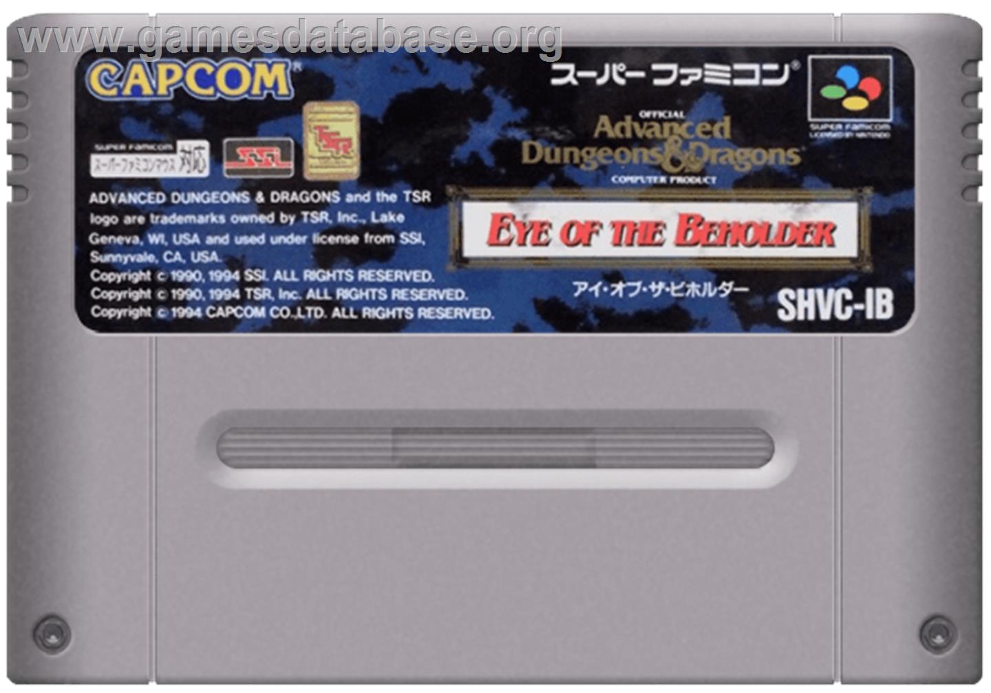 Eye of the Beholder - Nintendo SNES - Artwork - Cartridge