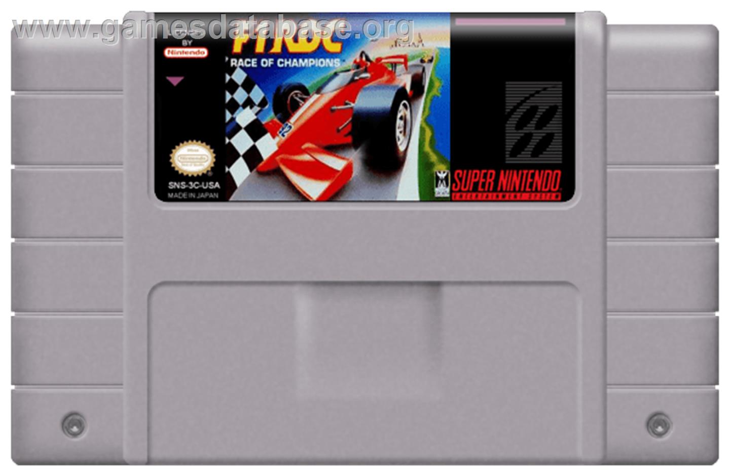 F1ROC: Race of Champions - Nintendo SNES - Artwork - Cartridge