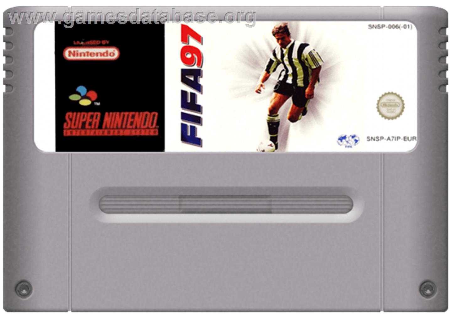 FIFA 97: Gold Edition - Nintendo SNES - Artwork - Cartridge