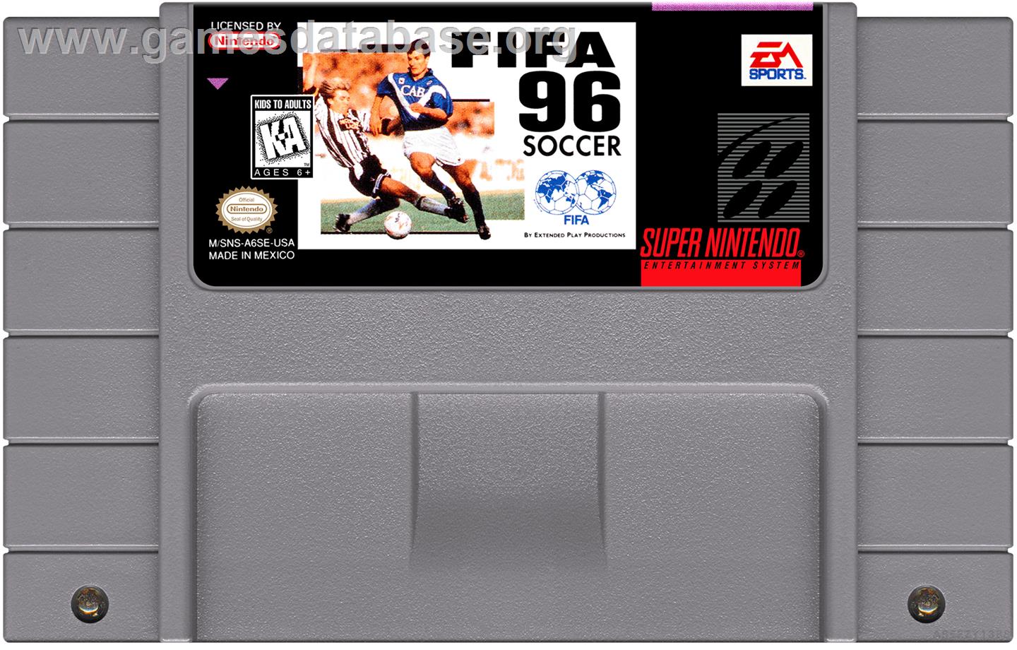 FIFA Soccer 96 - Nintendo SNES - Artwork - Cartridge
