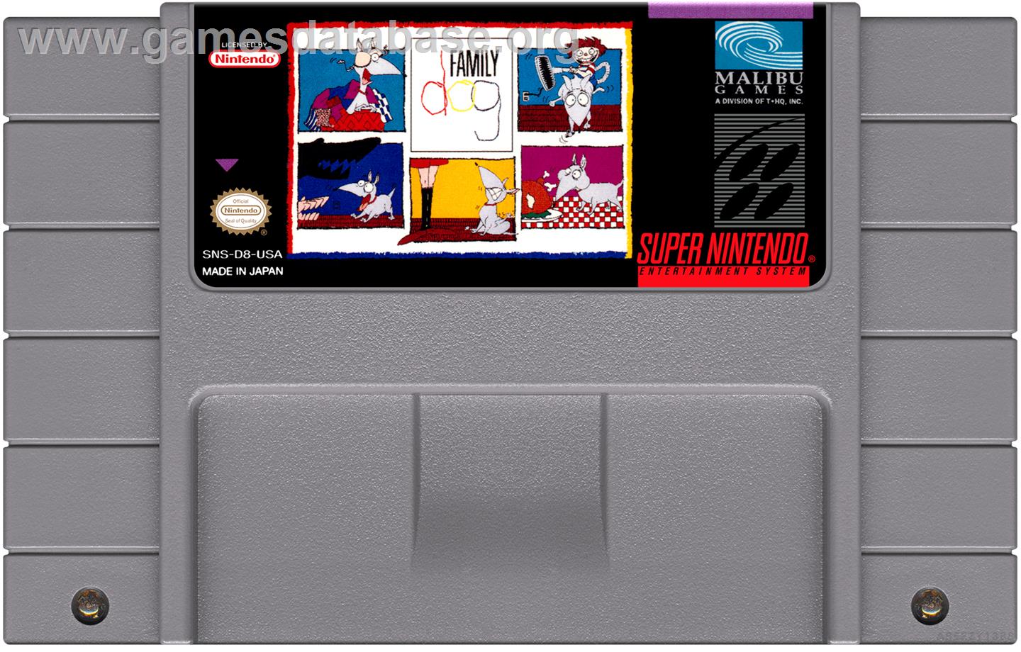 Family Dog - Nintendo SNES - Artwork - Cartridge
