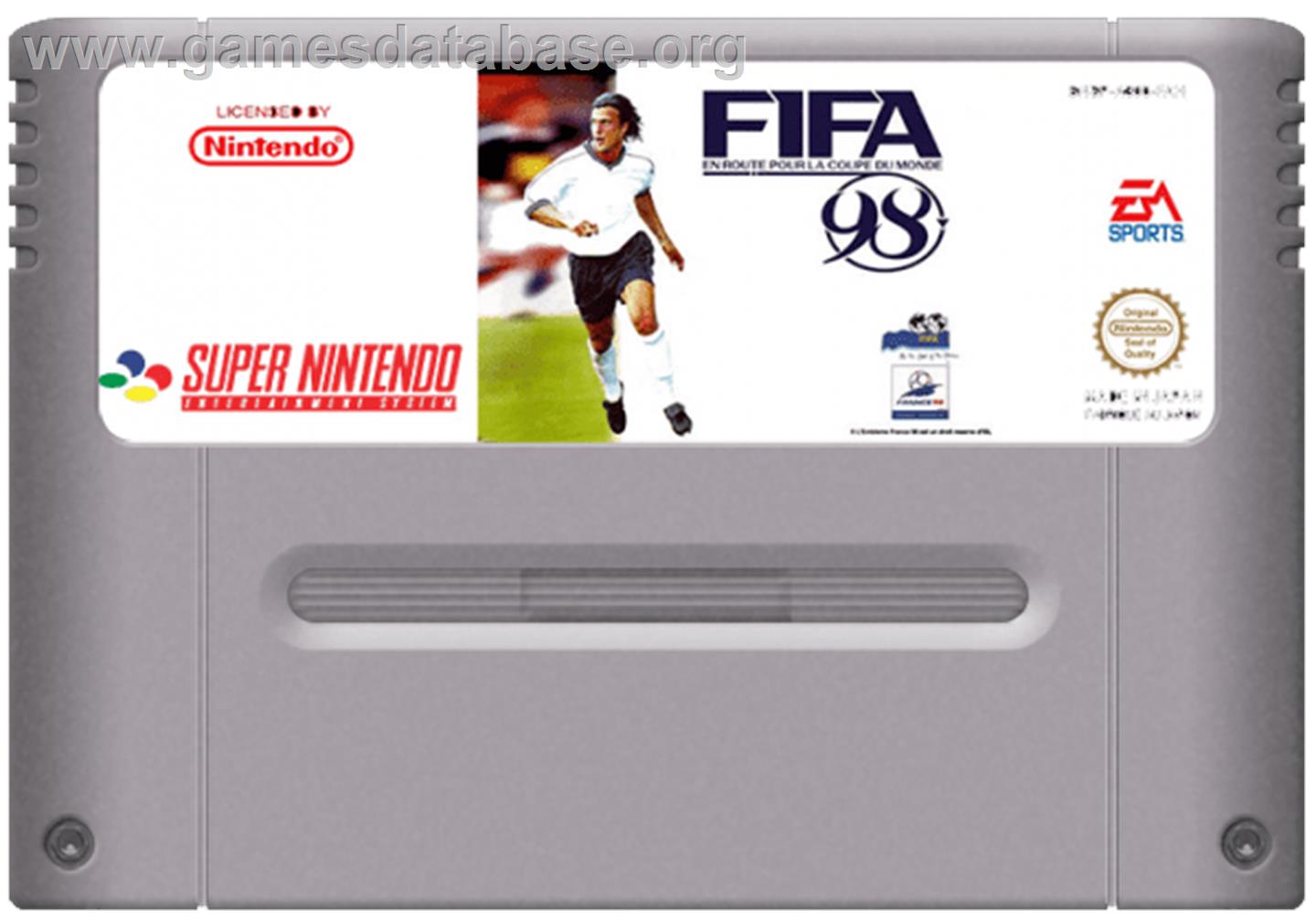 Fifa 98 - Road To World Cup - Nintendo SNES - Artwork - Cartridge