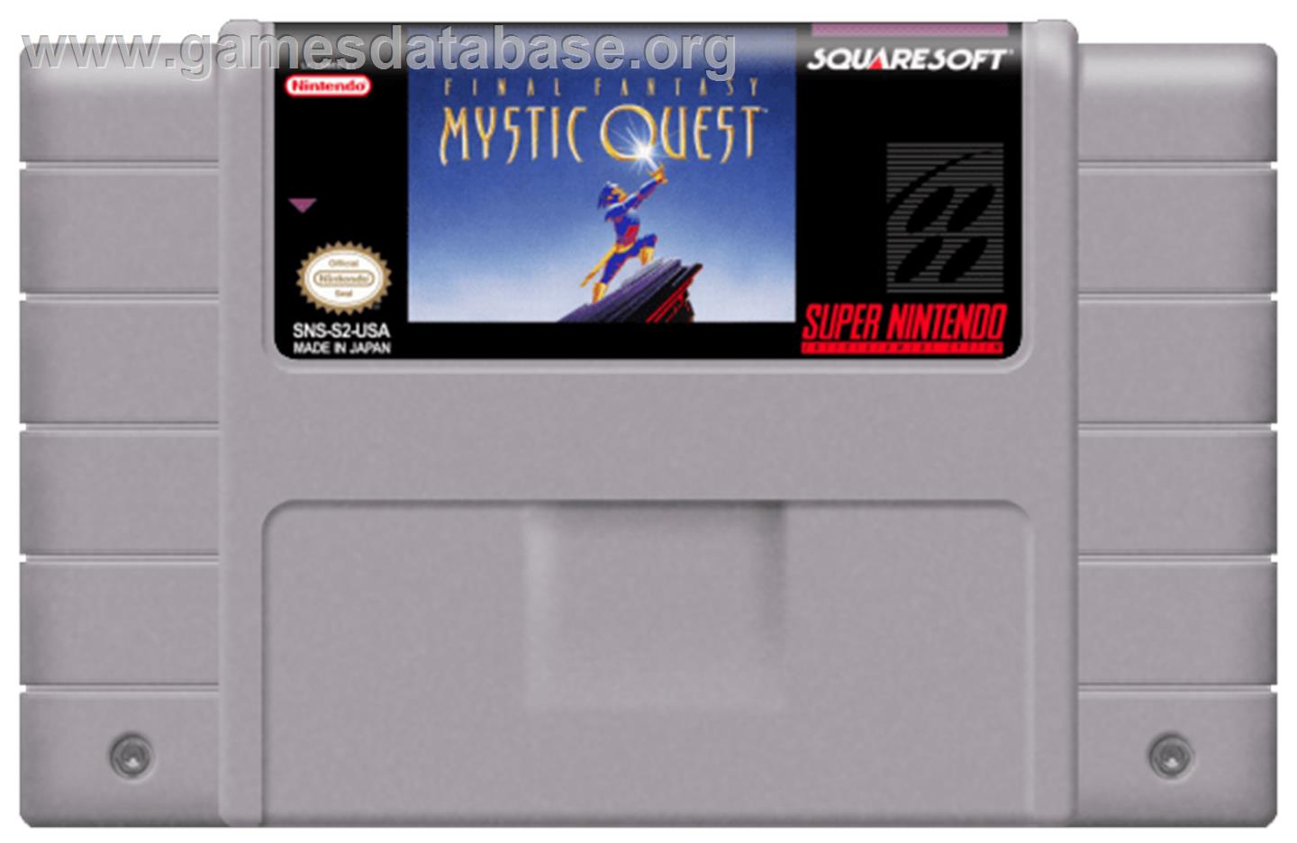 Final Fantasy: Mystic Quest - Nintendo SNES - Artwork - Cartridge