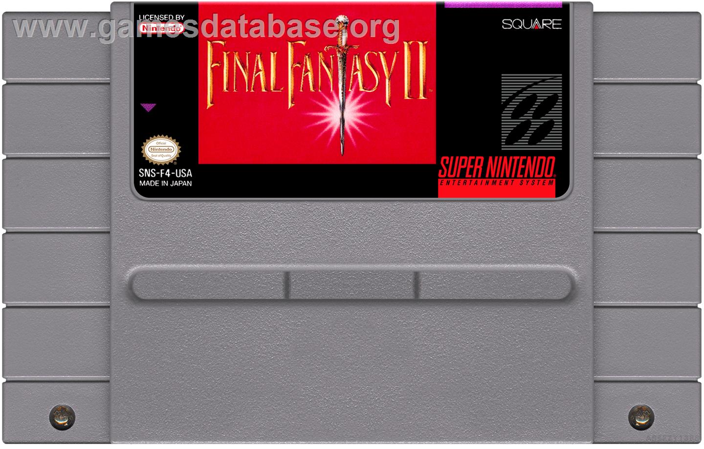 Final Fantasy 2 - Nintendo SNES - Artwork - Cartridge