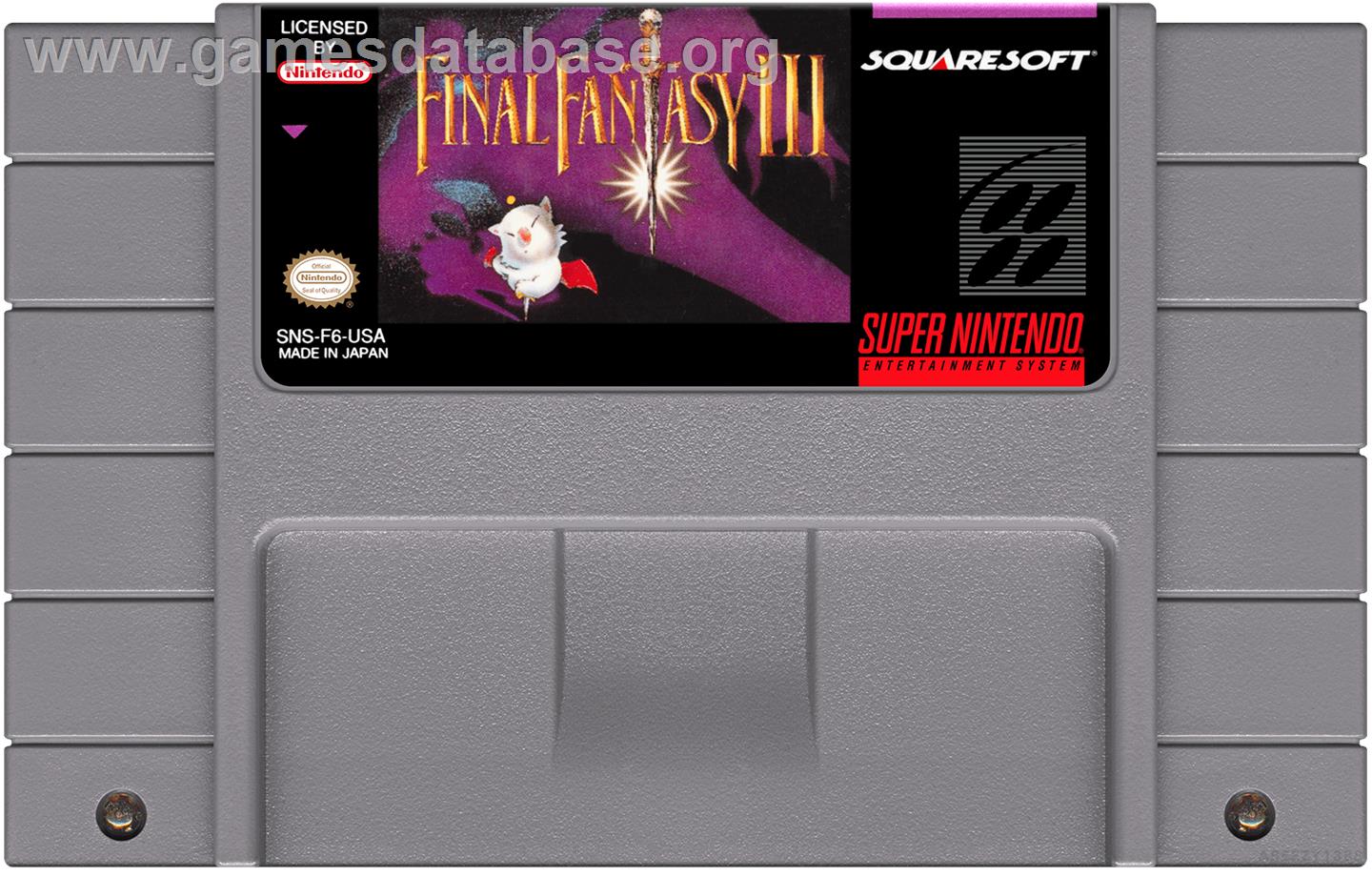 Final Fantasy 6 - Nintendo SNES - Artwork - Cartridge