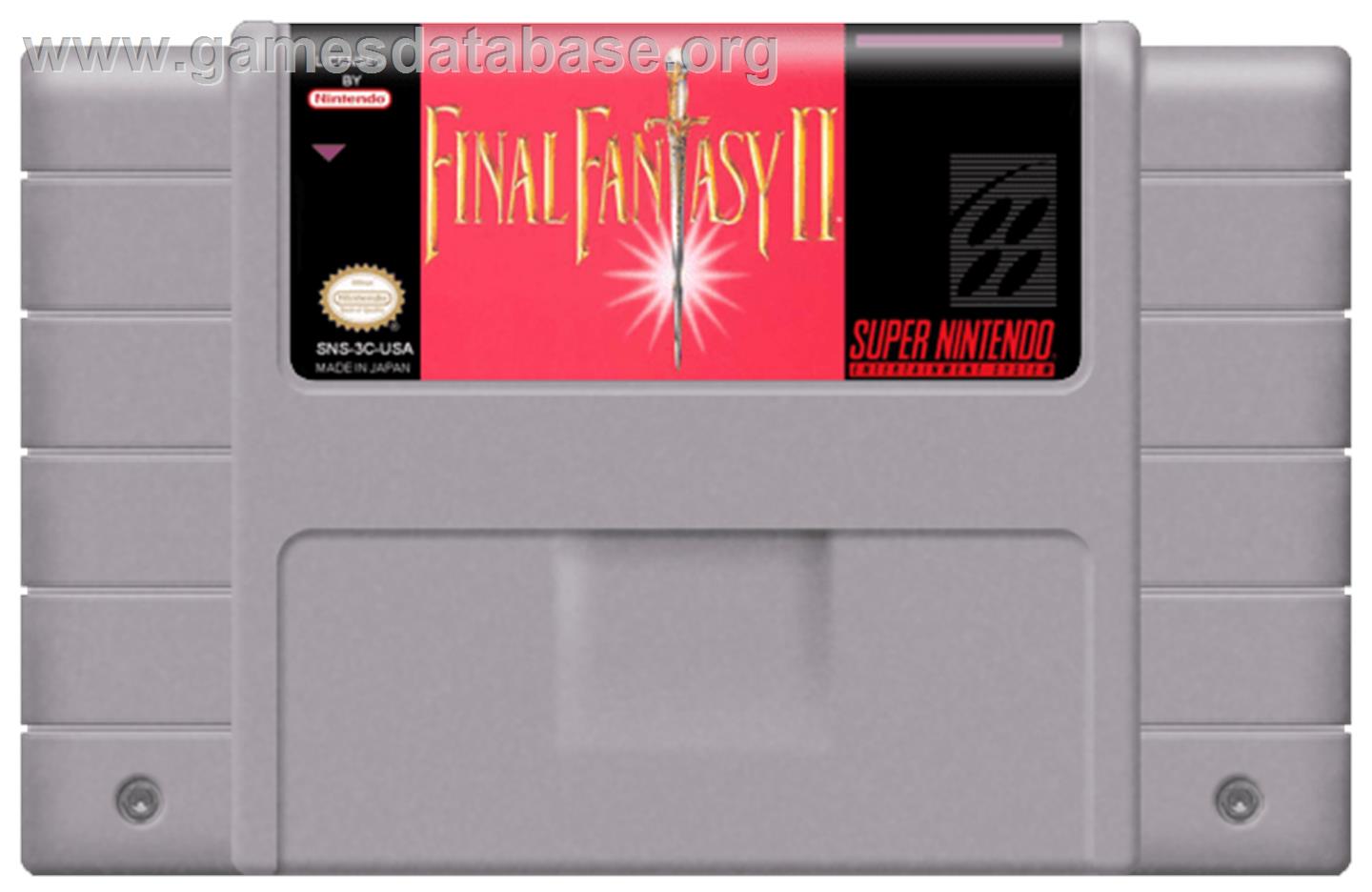 Final Fantasy II - Nintendo SNES - Artwork - Cartridge