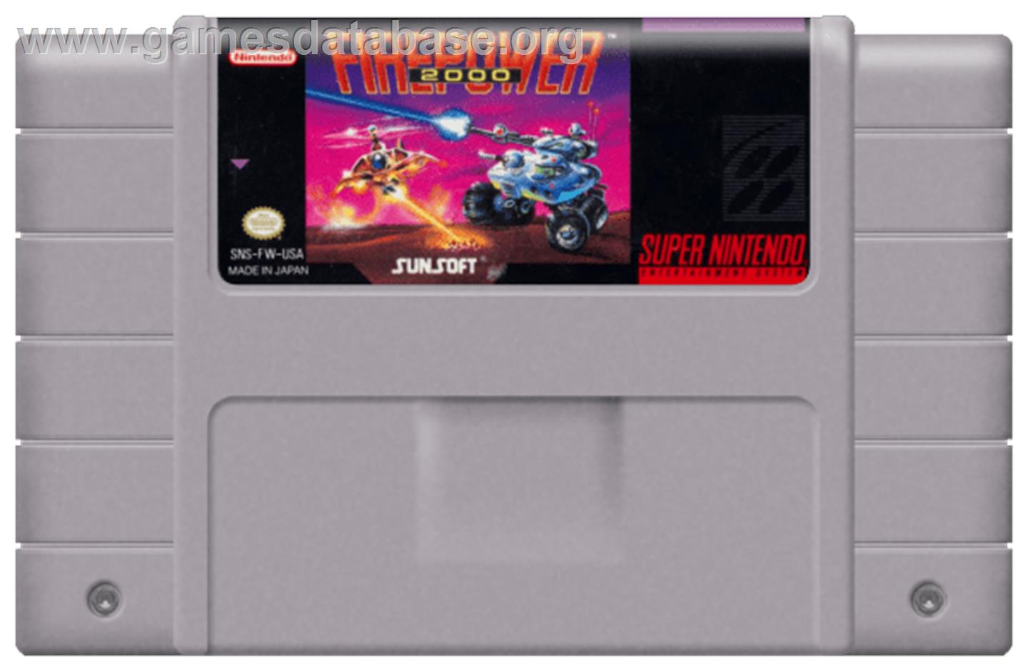 Firepower 2000 - Nintendo SNES - Artwork - Cartridge