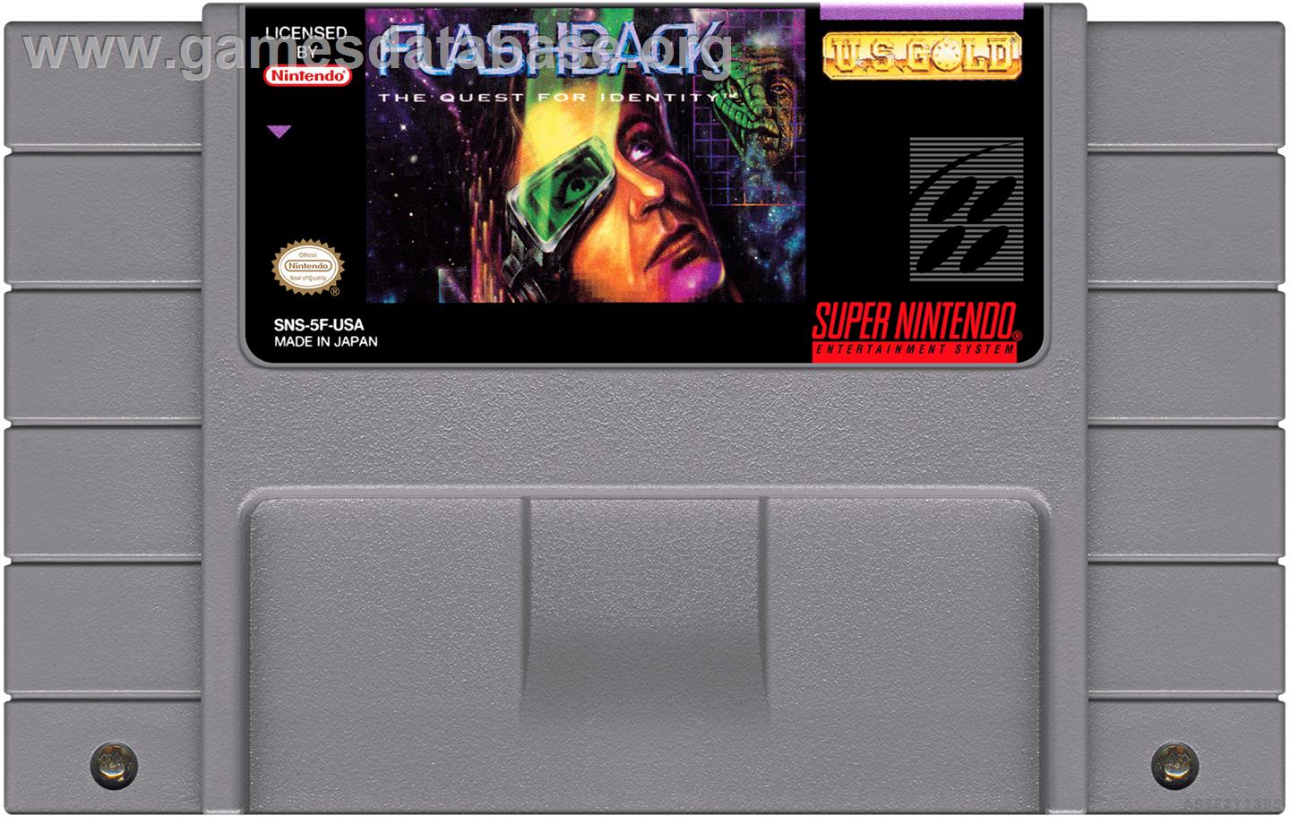 Flashback - The Quest For Identity - Nintendo SNES - Artwork - Cartridge