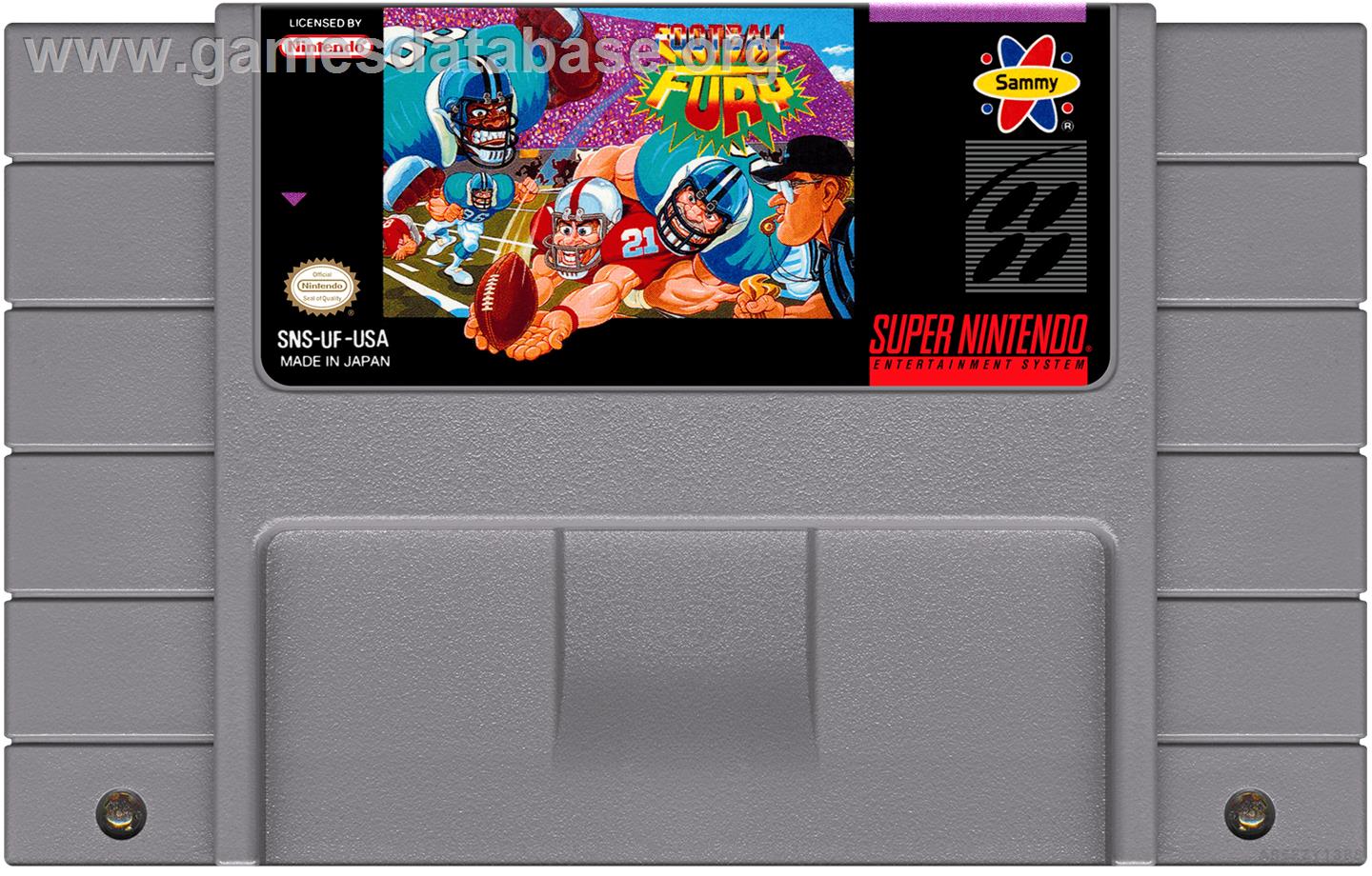Football Fury - Nintendo SNES - Artwork - Cartridge