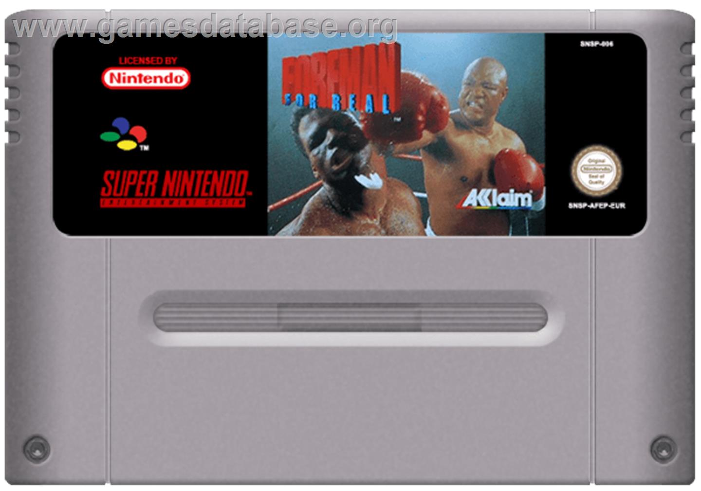 Foreman for Real - Nintendo SNES - Artwork - Cartridge