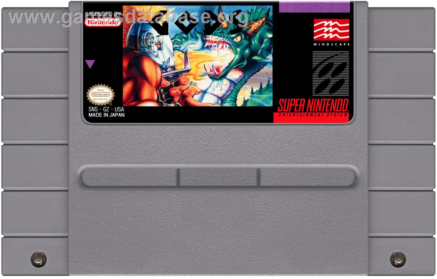 Gods - Nintendo SNES - Artwork - Cartridge