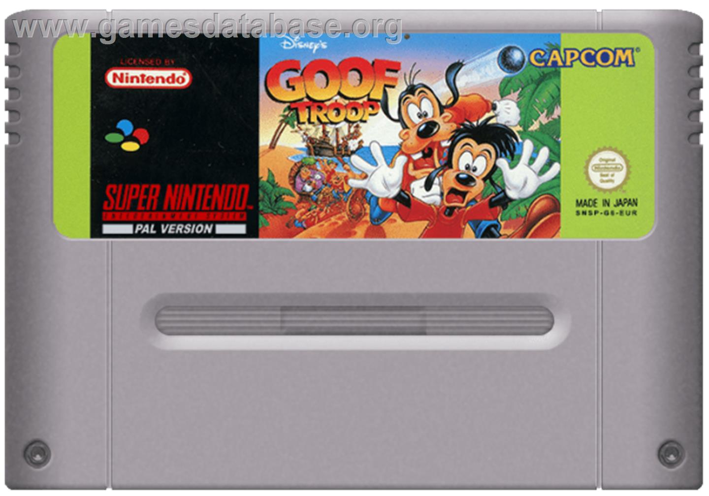 Goof Troop - Nintendo SNES - Artwork - Cartridge