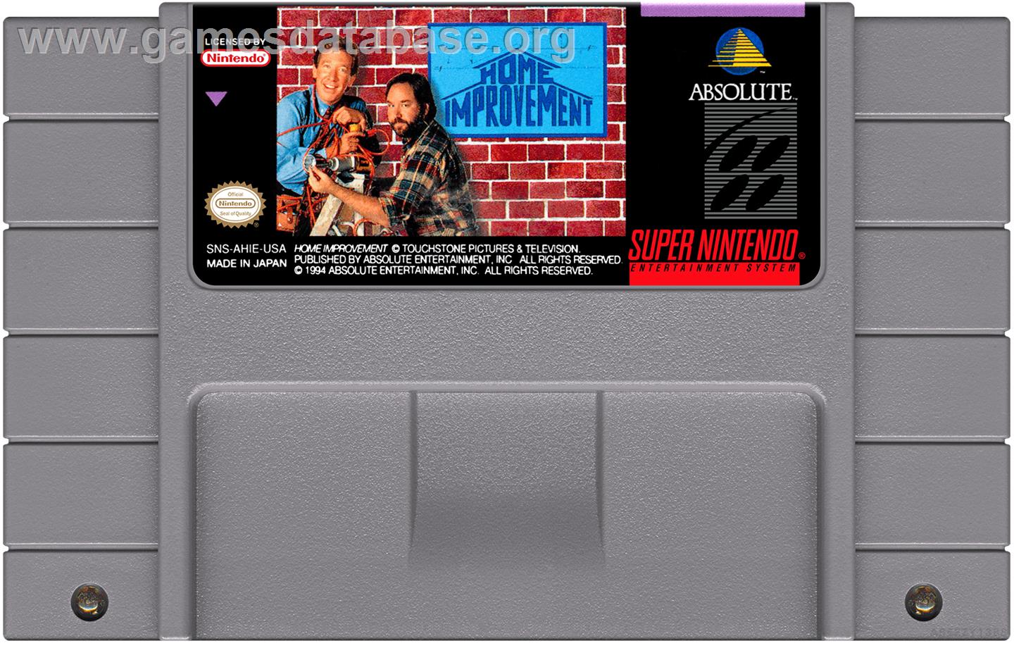 Home Improvement - Power Tool Pursuit - Nintendo SNES - Artwork - Cartridge