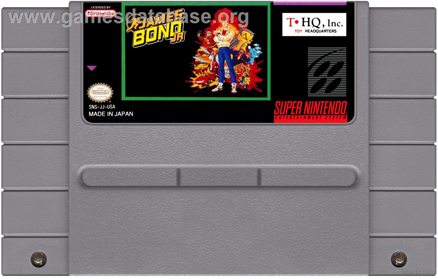 James Bond Jr. - Nintendo SNES - Artwork - Cartridge