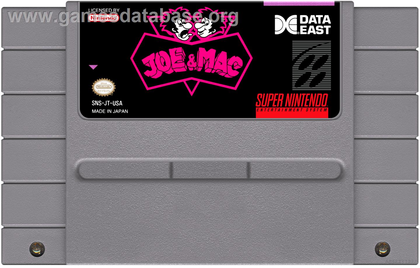 Joe And Mac - Caveman Ninja - Nintendo SNES - Artwork - Cartridge