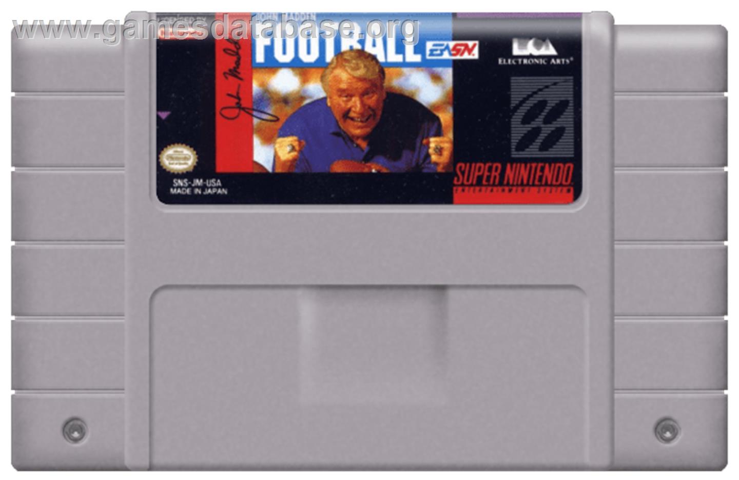 John Madden Football - Nintendo SNES - Artwork - Cartridge