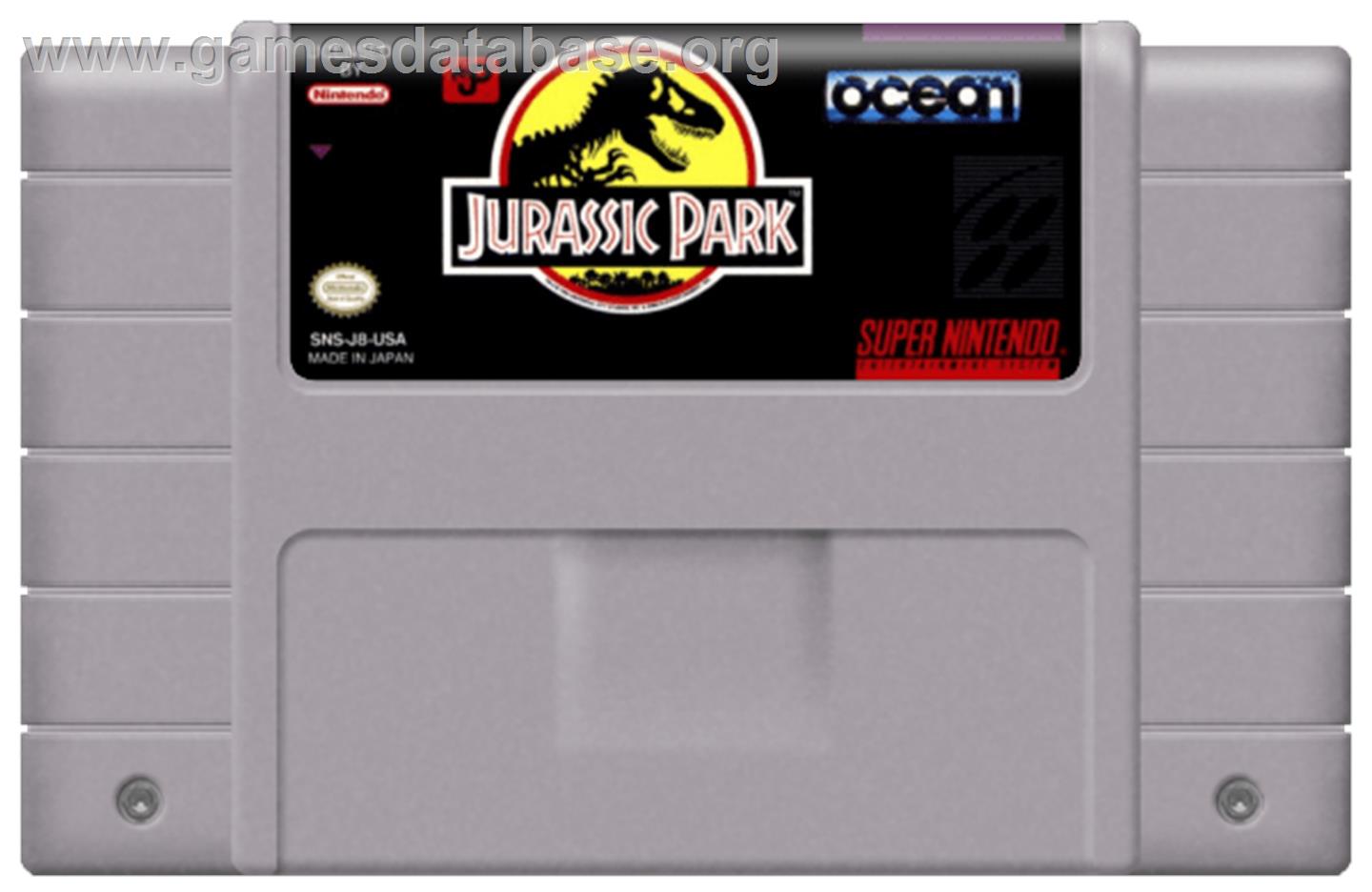 Jurassic Park - Nintendo SNES - Artwork - Cartridge