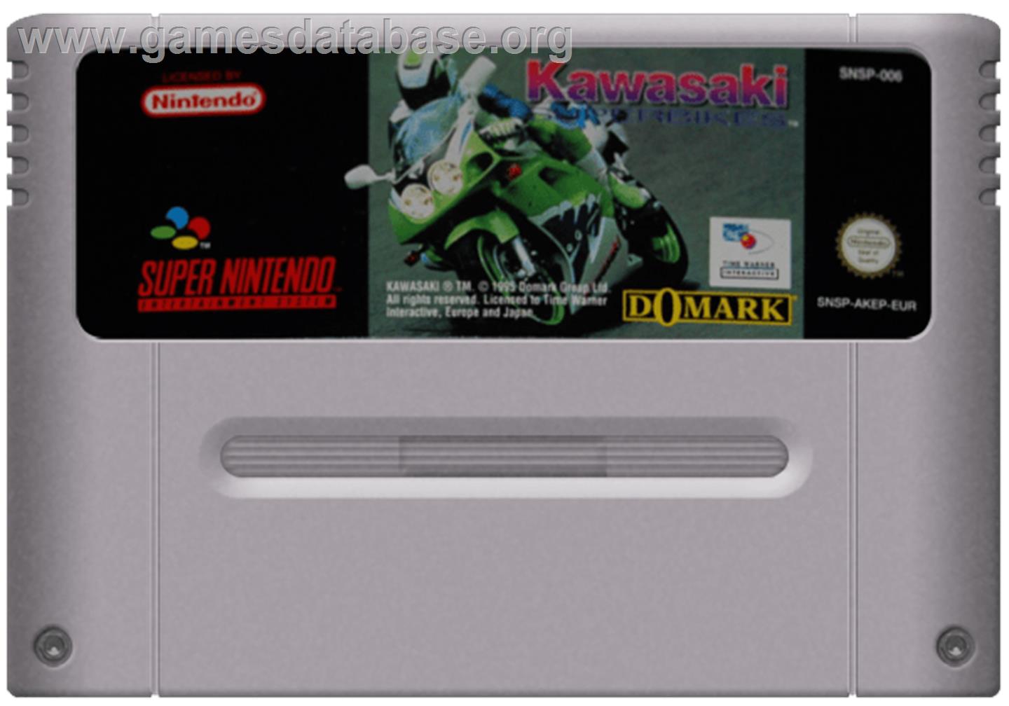 Kawasaki Superbike Challenge - Nintendo SNES - Artwork - Cartridge