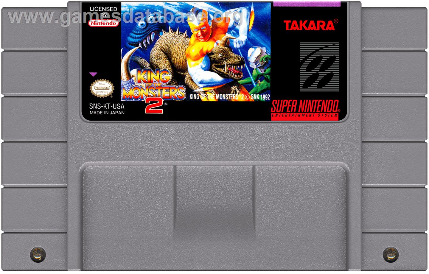 King Of The Monsters 2 - Nintendo SNES - Artwork - Cartridge