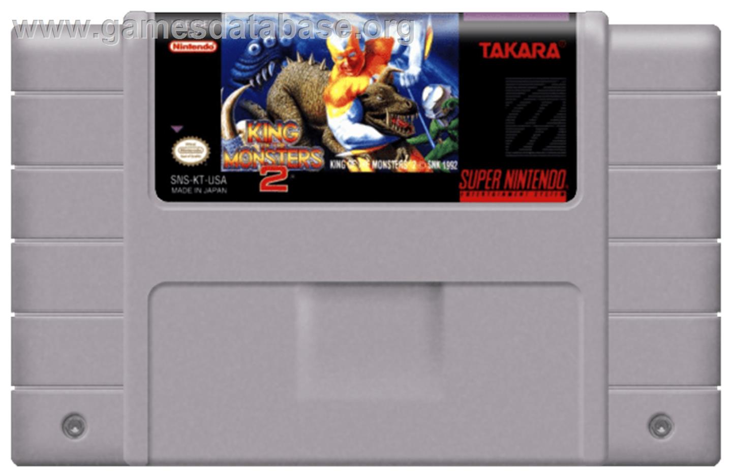 King of the Monsters 2: The Next Thing - Nintendo SNES - Artwork - Cartridge