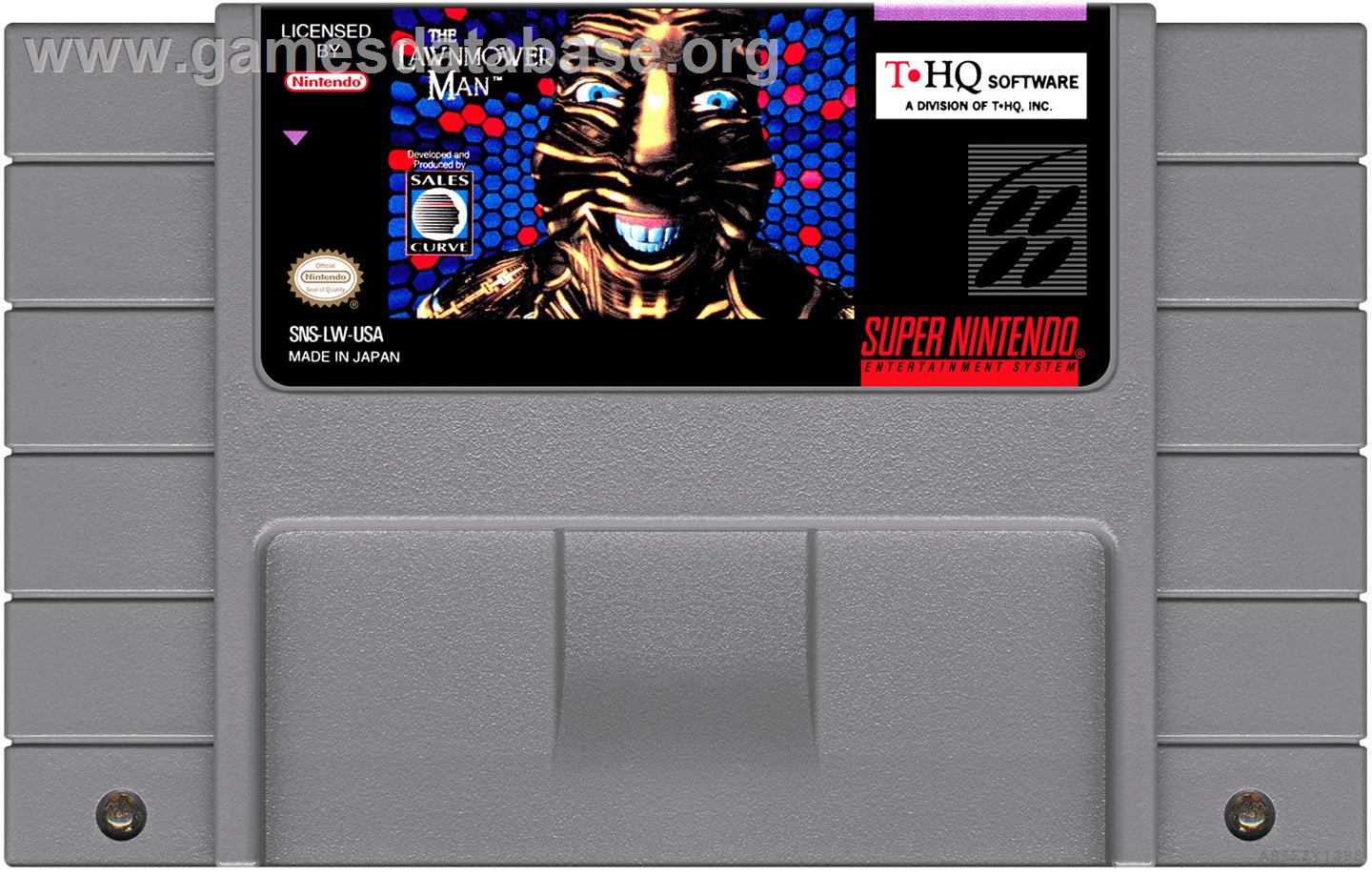 Lawnmower Man, The - Nintendo SNES - Artwork - Cartridge