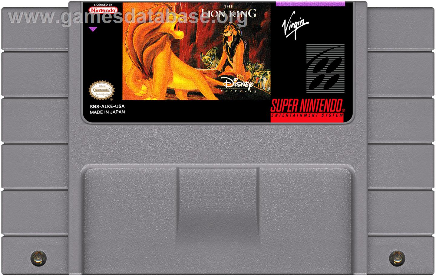 Lion King ,The - Nintendo SNES - Artwork - Cartridge