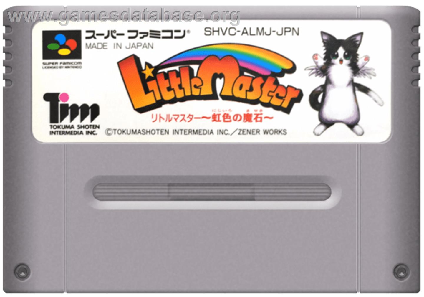 Little Master - Nijiiro No Maseki - Nintendo SNES - Artwork - Cartridge