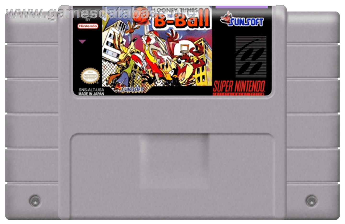 Looney Tunes B-Ball - Nintendo SNES - Artwork - Cartridge