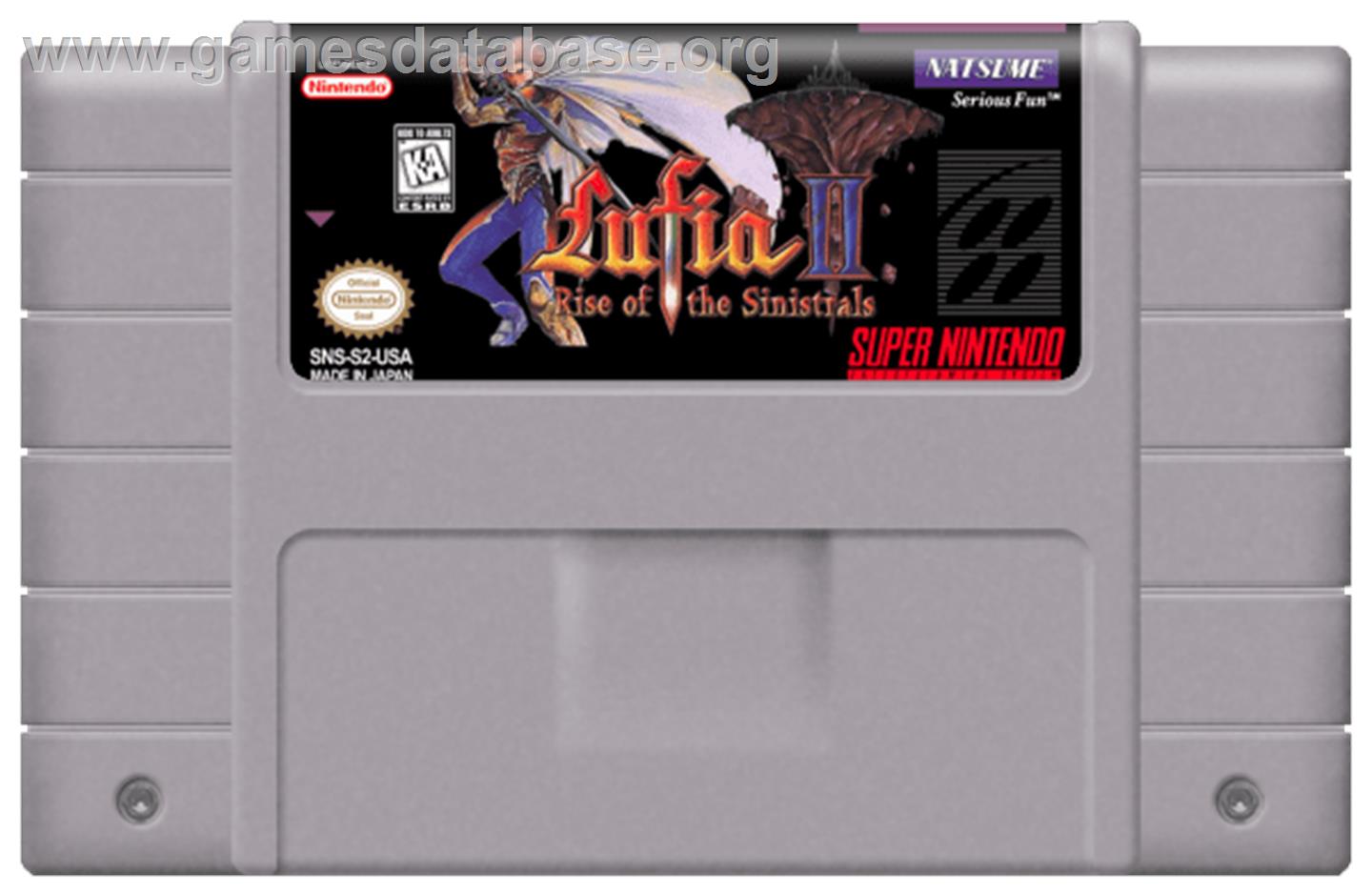 Lufia II: Rise of the Sinistrals - Nintendo SNES - Artwork - Cartridge