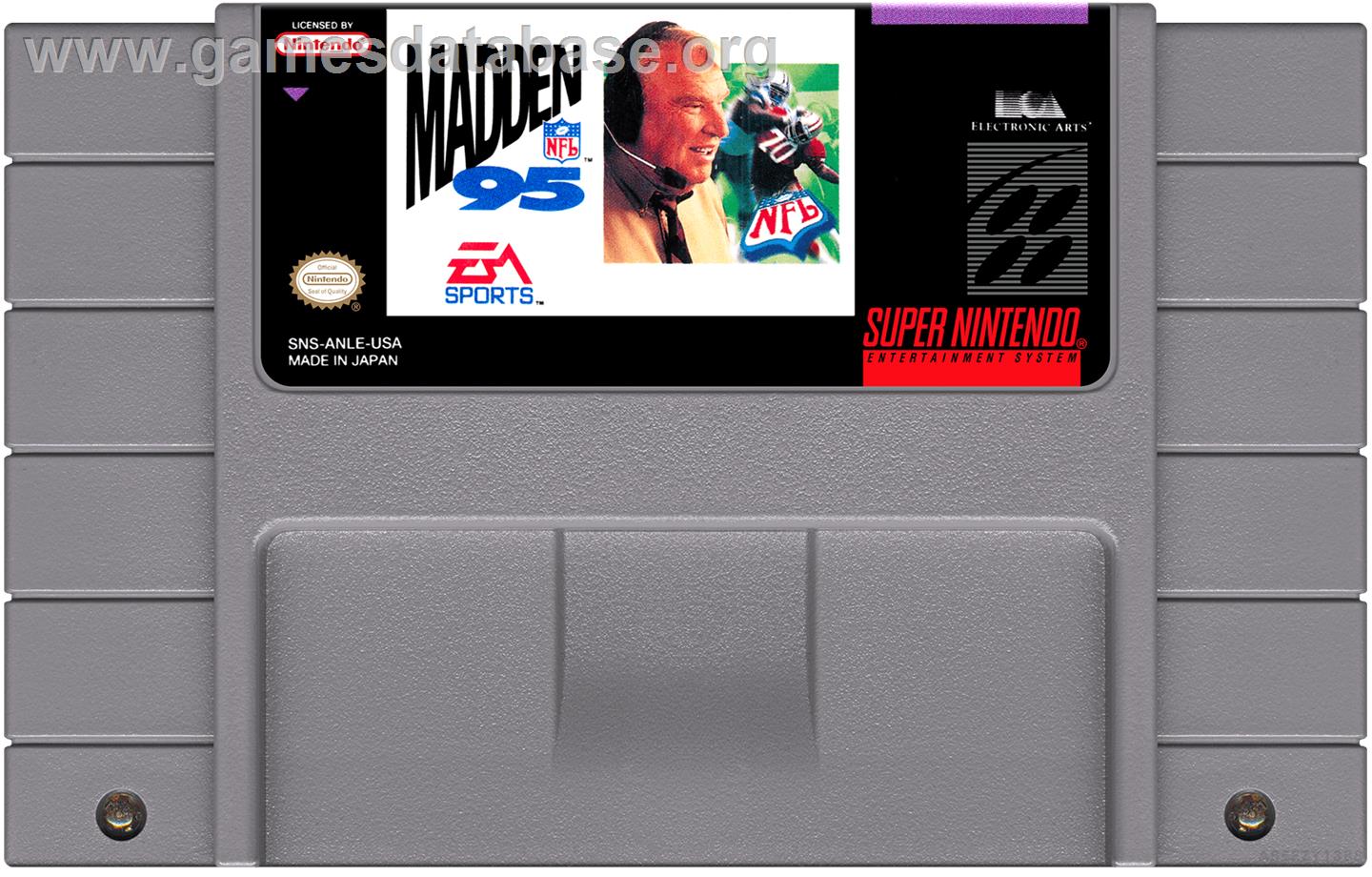 Madden Nfl 95 - Nintendo SNES - Artwork - Cartridge