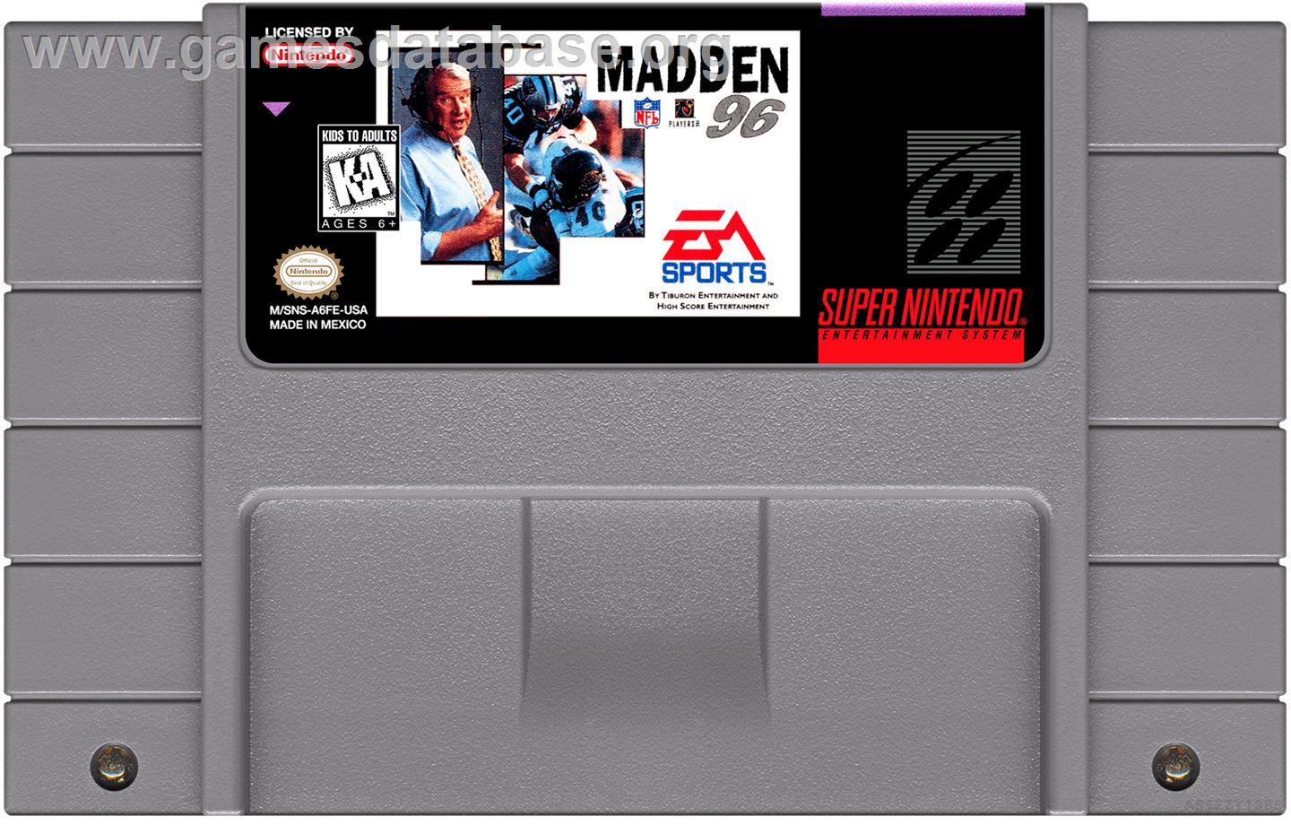 Madden Nfl 96 - Nintendo SNES - Artwork - Cartridge