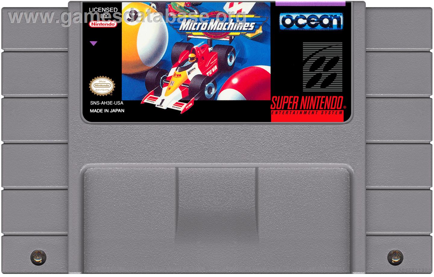 Micro Machines - Nintendo SNES - Artwork - Cartridge