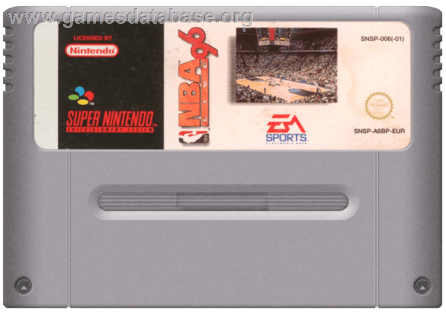 NBA Live '96 - Nintendo SNES - Artwork - Cartridge