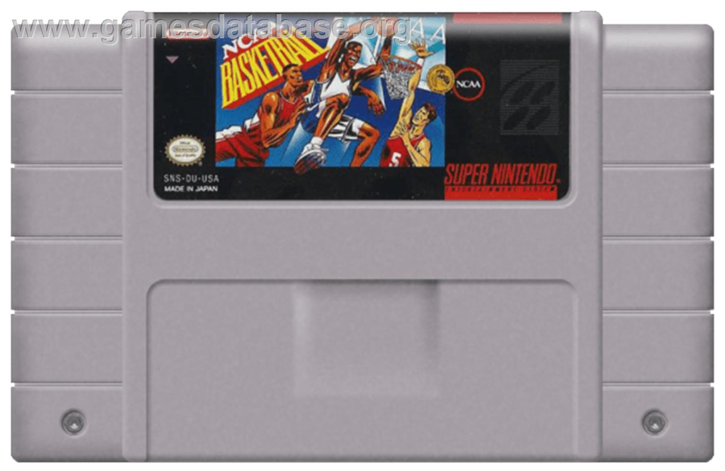 NCAA Basketball - Nintendo SNES - Artwork - Cartridge