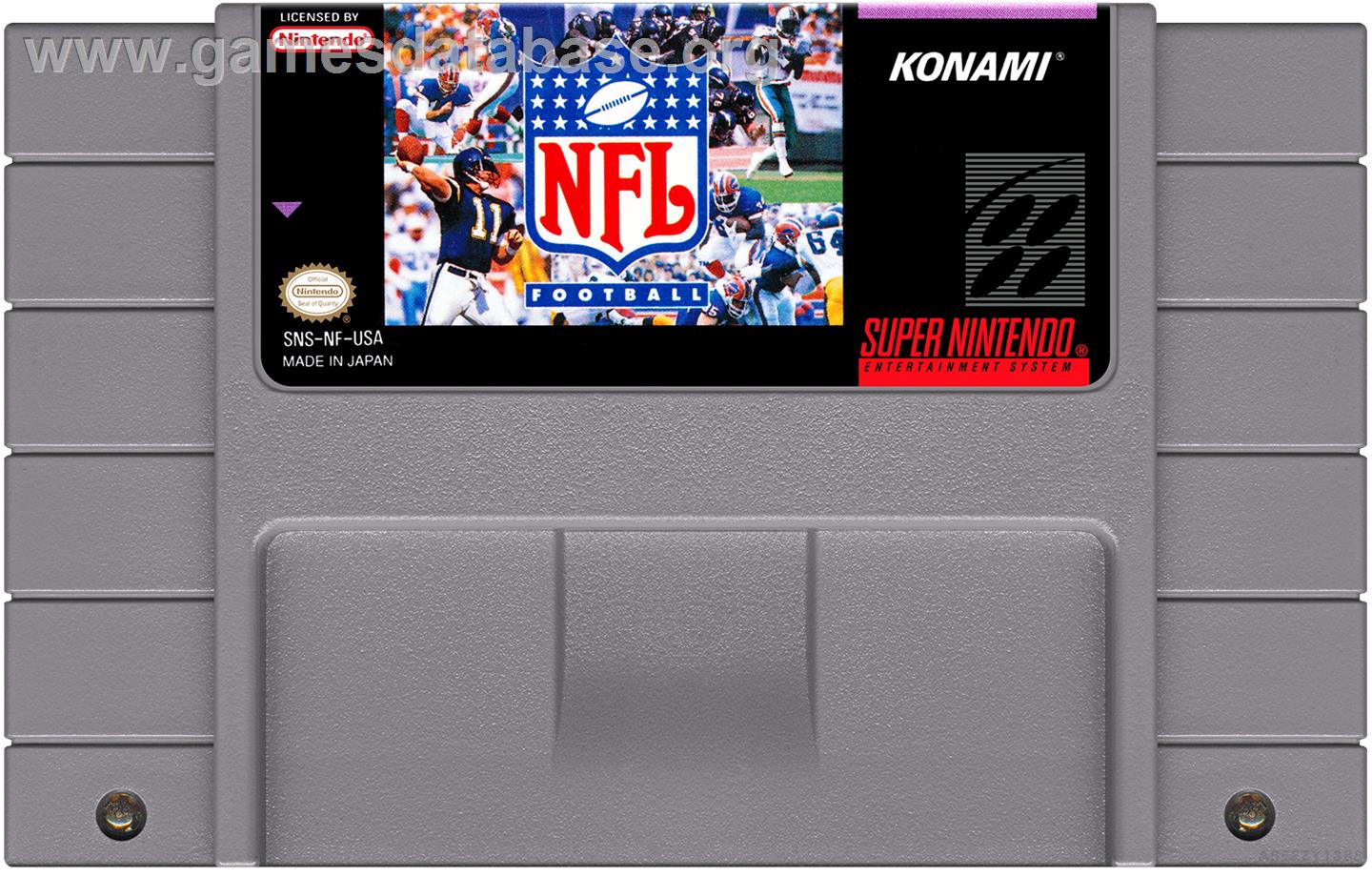 Nfl Football - Nintendo SNES - Artwork - Cartridge
