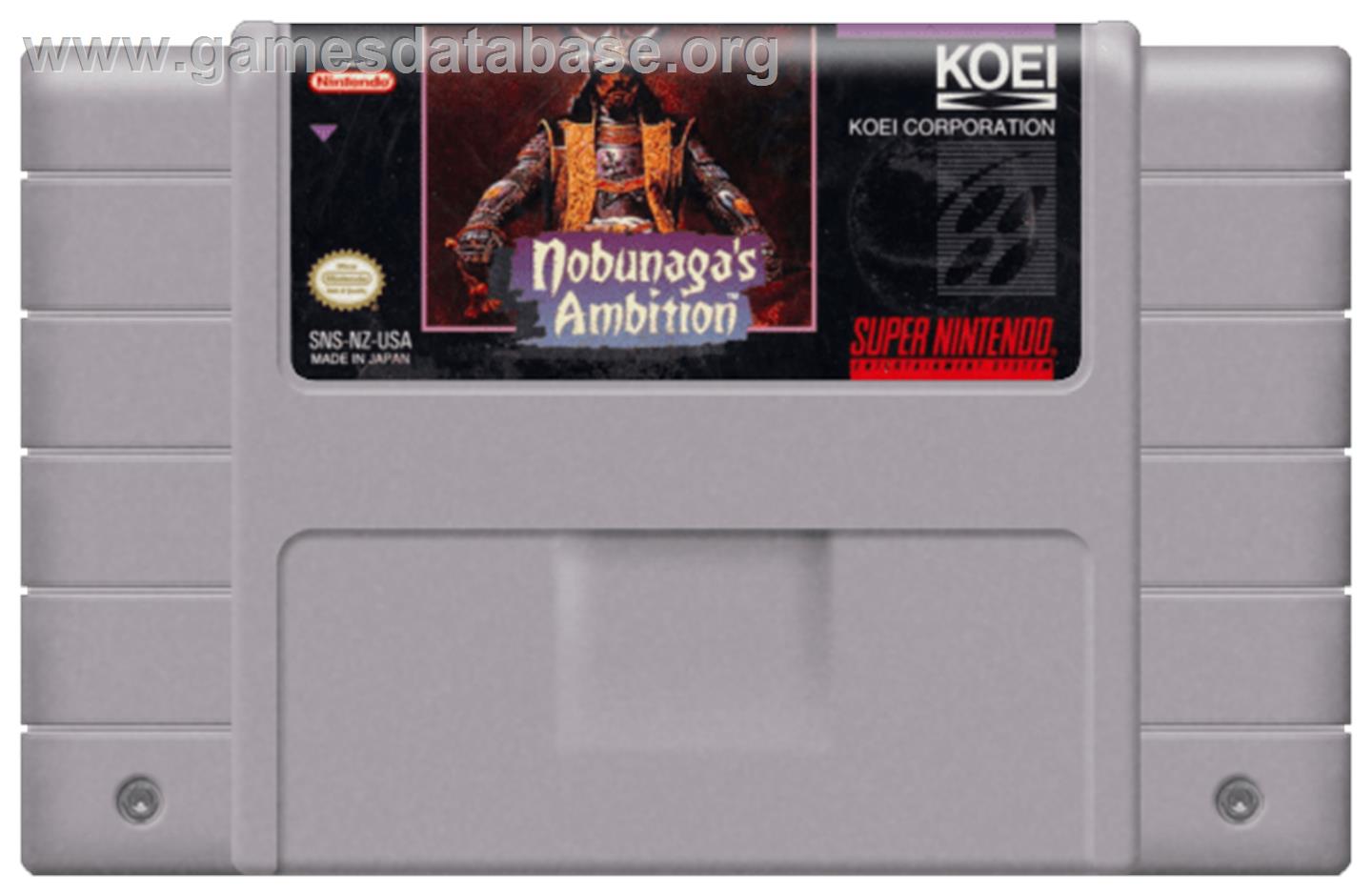 Nobunaga's Ambition - Nintendo SNES - Artwork - Cartridge