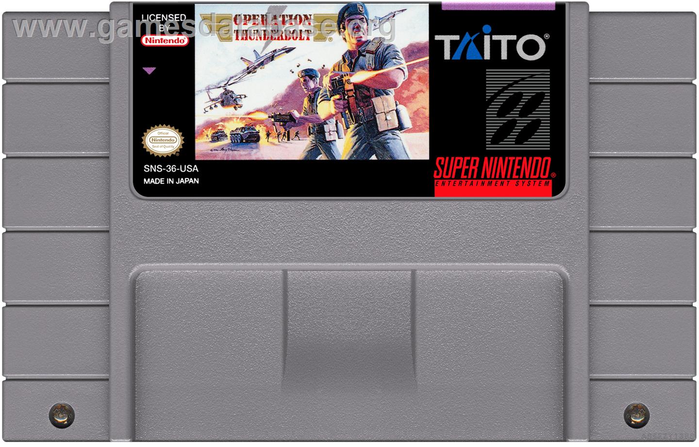 Operation Thunderbolt - Nintendo SNES - Artwork - Cartridge