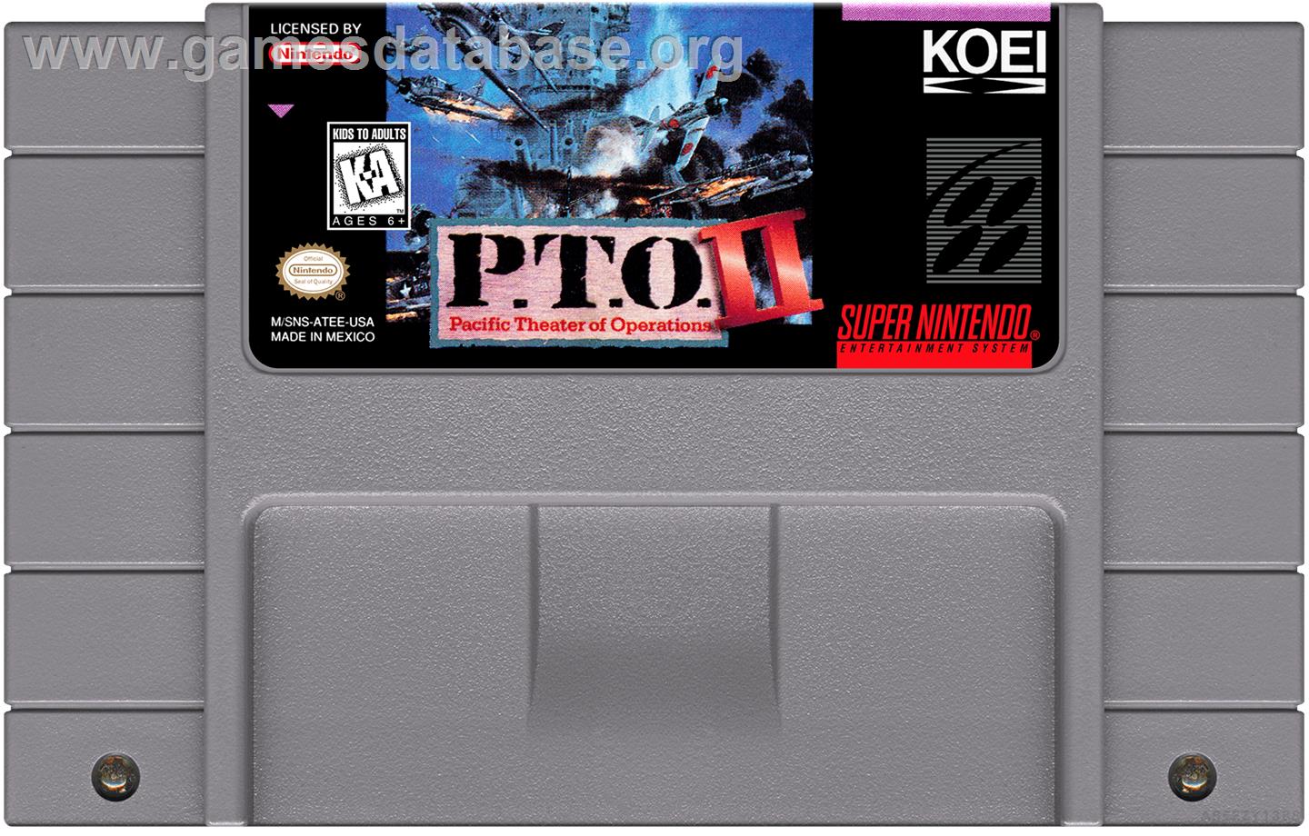 P.t.o. - Pacific Theater Of Operations 2 - Nintendo SNES - Artwork - Cartridge