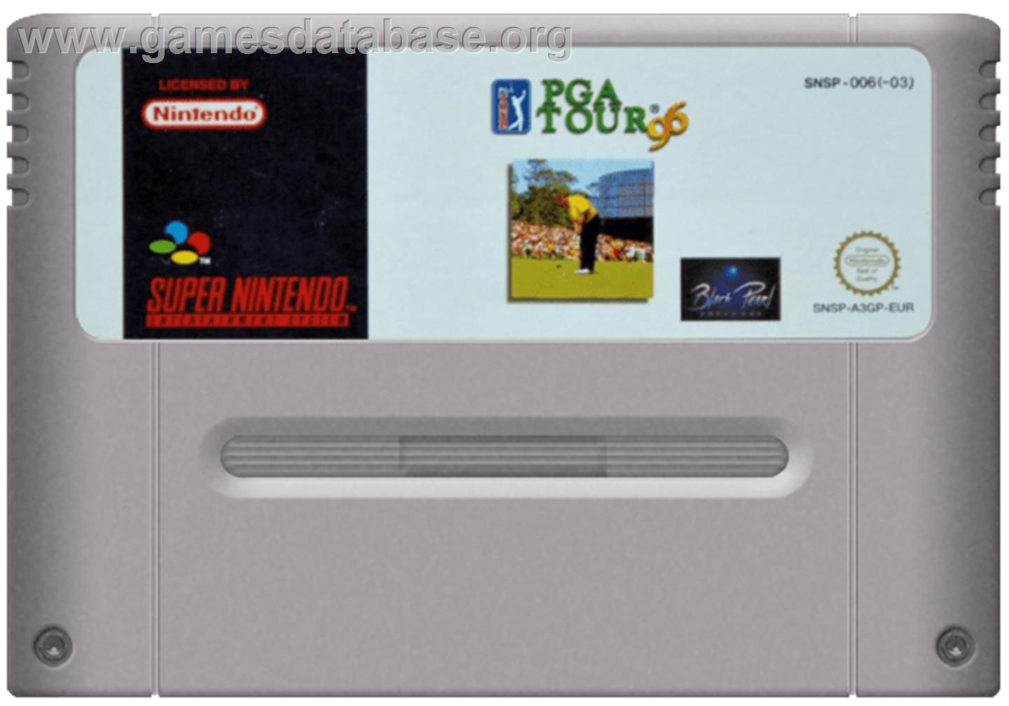 PGA Tour '96 - Nintendo SNES - Artwork - Cartridge