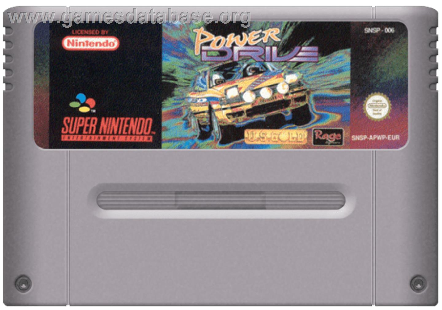 Power Drive - Nintendo SNES - Artwork - Cartridge