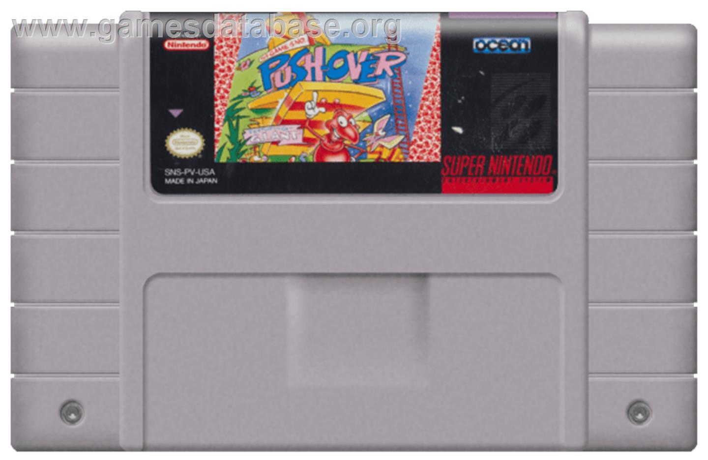Push-Over - Nintendo SNES - Artwork - Cartridge