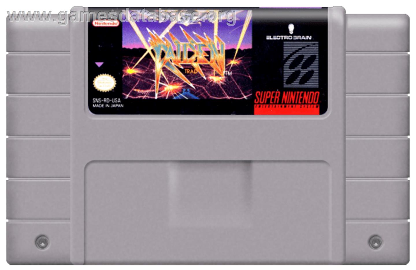 Raiden Densetsu - Nintendo SNES - Artwork - Cartridge