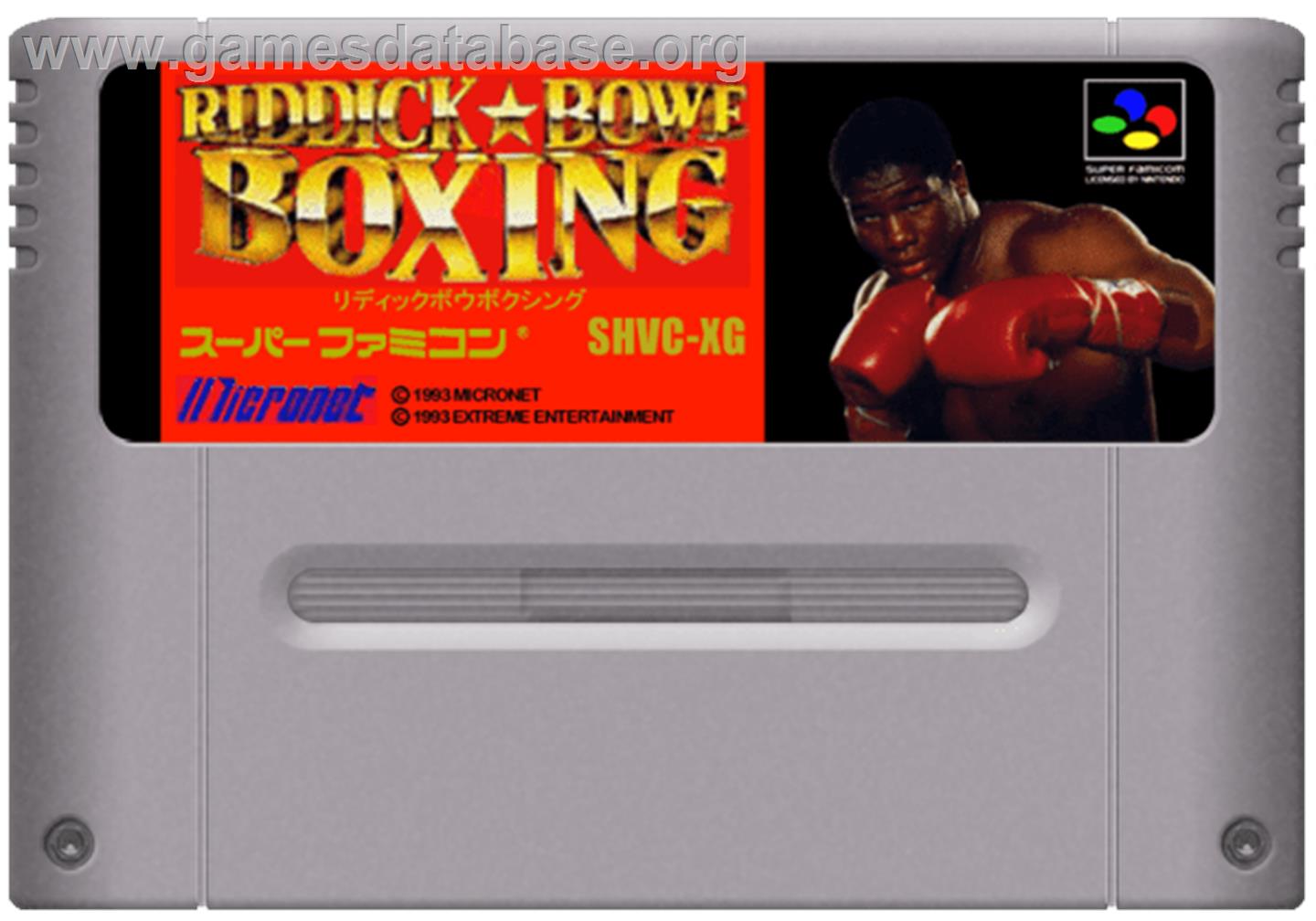Riddick Bowe Boxing - Nintendo SNES - Artwork - Cartridge